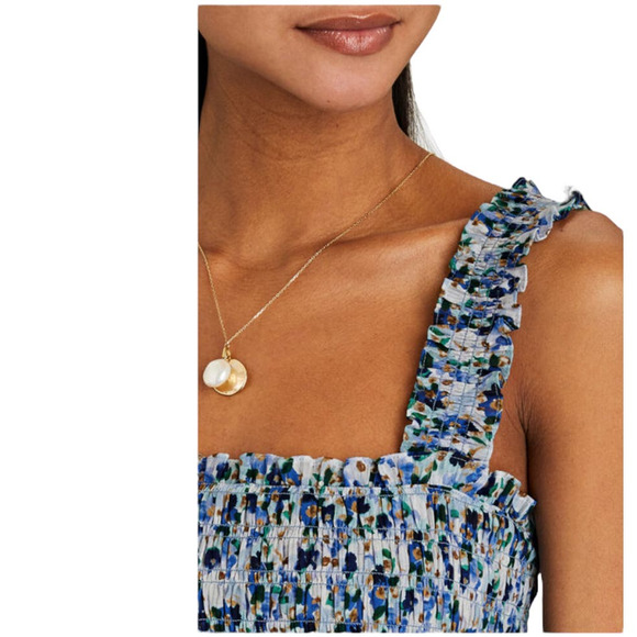 Veronica Beard NWT Averie Smocked Tank Size L Square Neck 100% Cotton - Picture 3 of 10